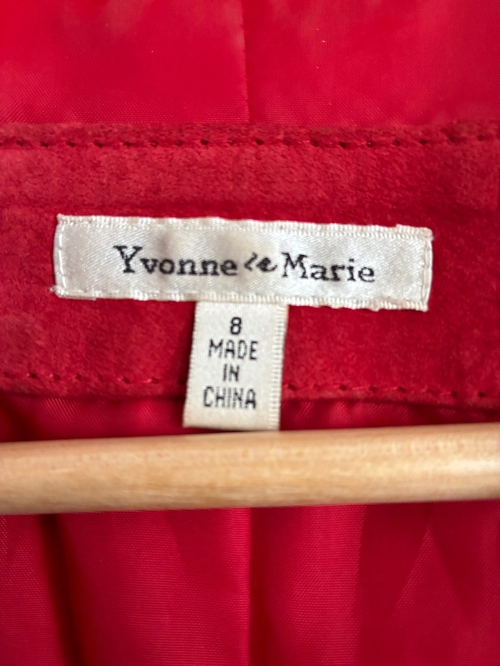 Coastal Cowgirl Yvonne Marie Red Suede Leather Zip-Up Moto Jacket - Size 8 - Picture 2 of 10